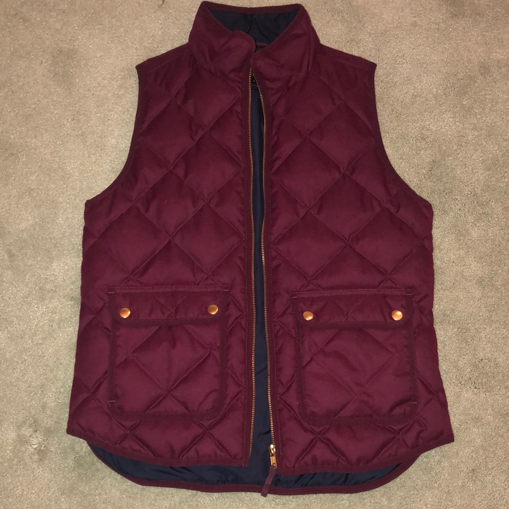 Burgundy JCrew Vest